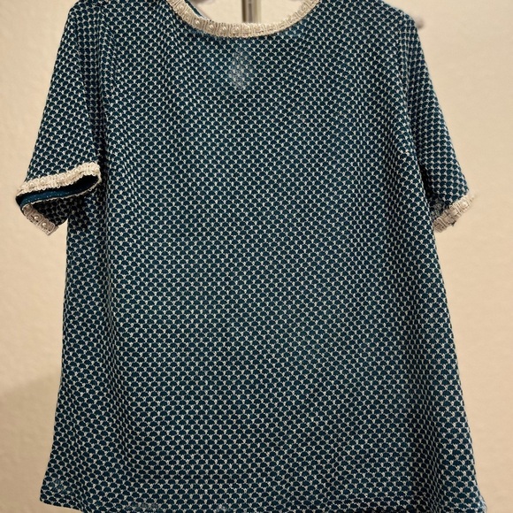 Elle Green & Silver Textured Blouse‎ NEW - Picture 10 of 15